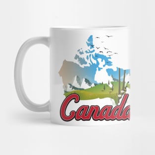 Canada Landscape Map Mug